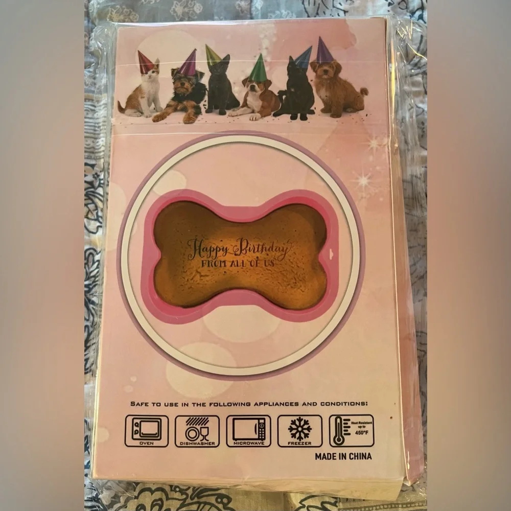 Pink Bone Shaped Cake Mold